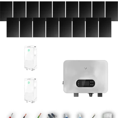 [GOODWE-RANGE-20260917] AUTO HANERSUN510FB ESUNIQ 8KW POWERBRICK 2B 14-20P | Kit Solar Autoconsumo GoodWe 7.14 kWp 14 Paneles Hanersun 510Wp Full Black bifacial ES Uniq 8 kW 2 Baterías Dyness PowerBrick Plus 32.14 kWh Monofásico 17 Paneles - CuencaSolar