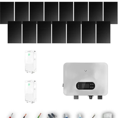 [GOODWE-RANGE-20260917] AUTO HANERSUN510FB ESUNIQ 8KW POWERBRICK 2B 14-20P | Kit Solar Autoconsumo GoodWe 7.14 kWp 14 Paneles Hanersun 510Wp Full Black bifacial ES Uniq 8 kW 2 Baterías Dyness PowerBrick Plus 32.14 kWh Monofásico 15 Paneles - CuencaSolar