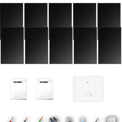 [GOODWE-RANGE-20260917] AUTO HYUNDAI500FB ESG2 5KW LYNXU 2B 10-13P | Kit Solar Autoconsumo GoodWe 5.00 kWp 10 Paneles Hyundai 500Wp Full Black ES G2 5 kW 2 Baterías GoodWe Lynx U G3 10 kWh Monofásico 10 Paneles - CuencaSolar