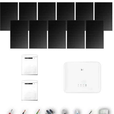 [GOODWE-RANGE-20260917] AUTO HYUNDAI500FB ESG2 5KW LYNXU 2B 10-13P | Kit Solar Autoconsumo GoodWe 5.00 kWp 10 Paneles Hyundai 500Wp Full Black ES G2 5 kW 2 Baterías GoodWe Lynx U G3 10 kWh Monofásico 11 Paneles - CuencaSolar