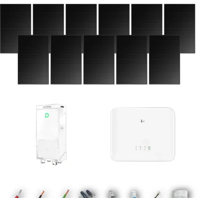 [GOODWE-RANGE-20260917] AUTO HYUNDAI500FB ESG2 5KW POWERBRICK 1B 10-13P | Kit Solar Autoconsumo GoodWe 5.00 kWp 10 Paneles Hyundai 500Wp Full Black ES G2 5 kW 1 Batería Dyness PowerBrick Plus 16.07 kWh Monofásico 11 Paneles - CuencaSolar