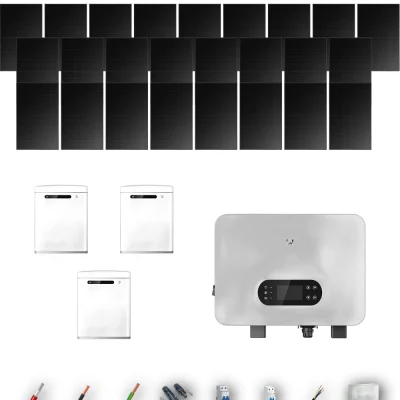 [GOODWE-RANGE-20260917] AUTO HYUNDAI500FB ESUNIQ 10KW LYNXU 3B 22-26P | Kit Solar Autoconsumo GoodWe 11.00 kWp 22 Paneles Hyundai 500Wp Full Black ES Uniq 10 kW 3 Baterías GoodWe Lynx U G3 15 kWh Monofásico 25 Paneles - CuencaSolar