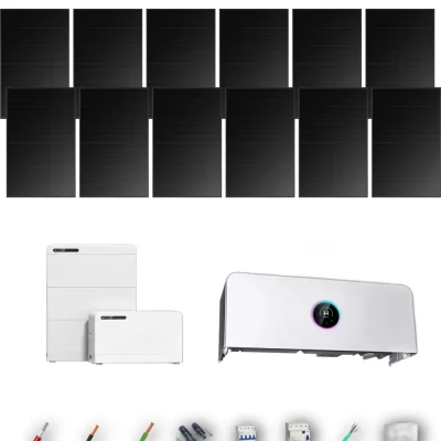 [GOODWE-RANGE-20260917] AUTO HYUNDAI500FB ETA 5KW LYNXD51 1B 8-13P | Kit Solar Autoconsumo GoodWe 4.00 kWp 8 Paneles Hyundai 500Wp Full Black ESA ETA 5 kW 1 Batería GoodWe Lynx D G2 5,1 kWh 5.12 kWh Trifásico 12 Paneles - CuencaSolar