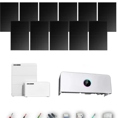 [GOODWE-RANGE-20260917] AUTO HYUNDAI500FB ETA 5KW LYNXD51 1B 8-13P | Kit Solar Autoconsumo GoodWe 4.00 kWp 8 Paneles Hyundai 500Wp Full Black ESA ETA 5 kW 1 Batería GoodWe Lynx D G2 5,1 kWh 5.12 kWh Trifásico 11 Paneles - CuencaSolar