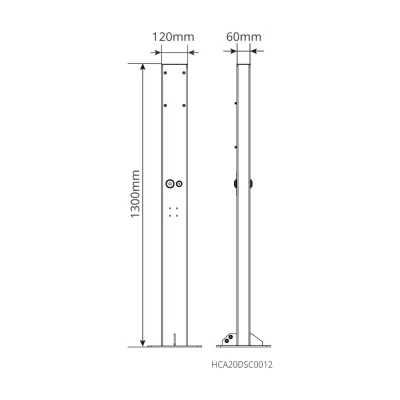 Pedestal GoodWe para cargador HCA G2 de 7 kW - CuencaSolar