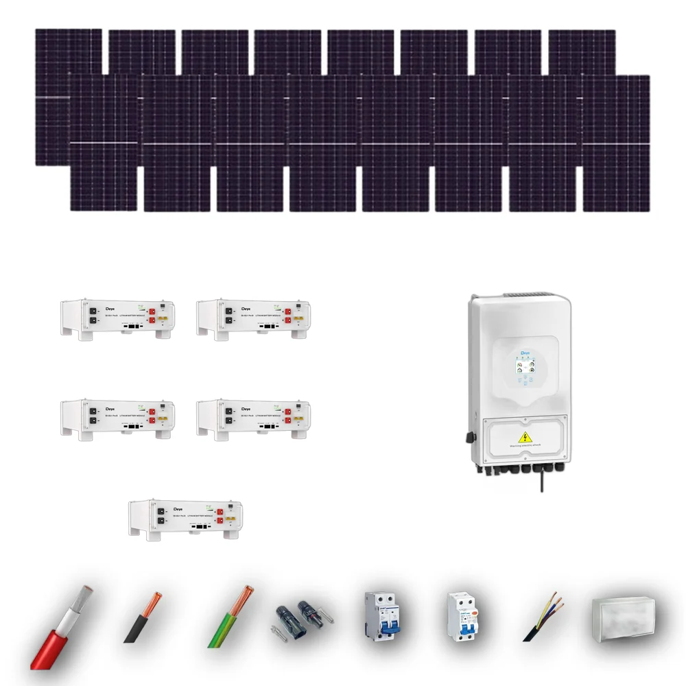 Kit Solar Aislada Deye 10kW JA Solar 600Wp 5 Baterias Deye 5,12kWh 16 Paneles - CuencaSolar