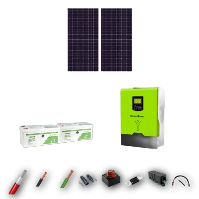 Kit Solar Aislada MasterPower 3kW JA Solar 600Wp 1 Bateria UE 10,24kWh 2 Paneles - CuencaSolar