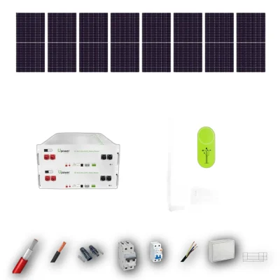 Kit Solar Aislada MasterPower 6kW JA Solar 600Wp 2 Baterias UPower 10,24kWh 8 Paneles - CuencaSolar