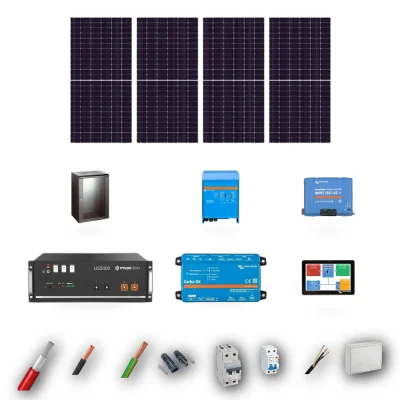 Kit Solar Aislada Victron 5kW JA Solar 635Wp 1 Bateria Pylontech 4,8kWh 4 Paneles - CuencaSolar