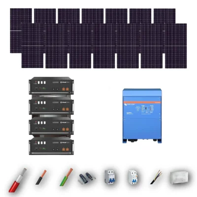 Kit Solar Aislada Victron 8kW JA Solar 600Wp 4 Baterias Pylontech 19,2kWh 14 Paneles - CuencaSolar