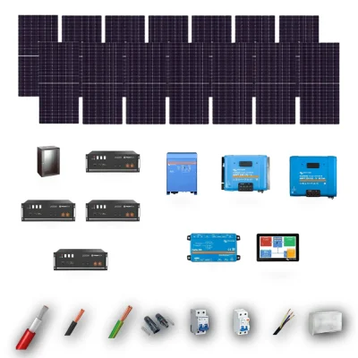 Kit Solar Aislada Victron 8kW JA Solar 635Wp 4 Baterias Pylontech 19,2kWh 14 Paneles - CuencaSolar