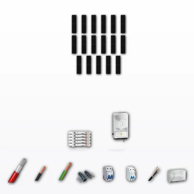 Kit Solar Autoconsumo Deye 10kW JA Solar 600Wp 5 Baterias Deye 5,12kWh 17 Paneles - CuencaSolar