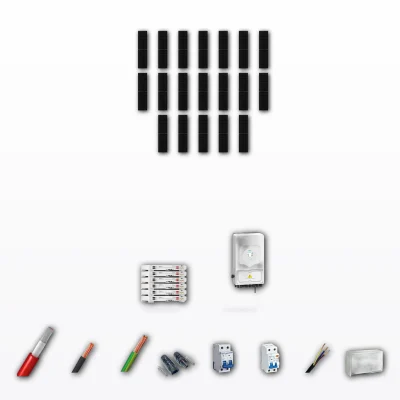 Kit Solar Autoconsumo Deye 10kW JA Solar 600Wp 6 Baterias Deye 5,12kWh 19 Paneles - CuencaSolar