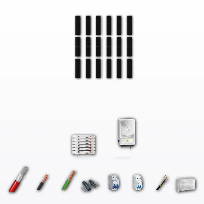 Kit Solar Autoconsumo Deye 10kW JA Solar 600Wp 6 Baterias Deye 5,12kWh 18 Paneles - CuencaSolar