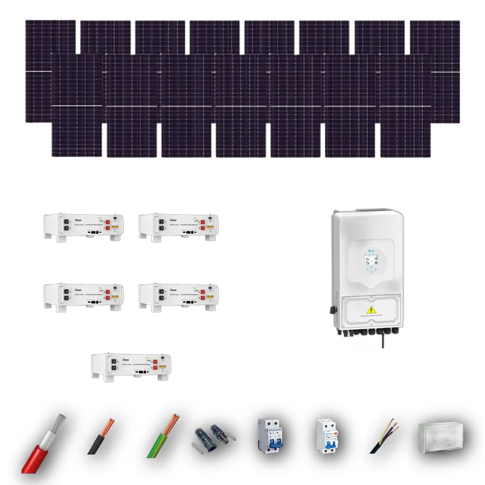 Kit Solar Autoconsumo Deye 10kW JA Solar 635Wp 5 Baterias Deye 5,12kWh 15 Paneles - CuencaSolar
