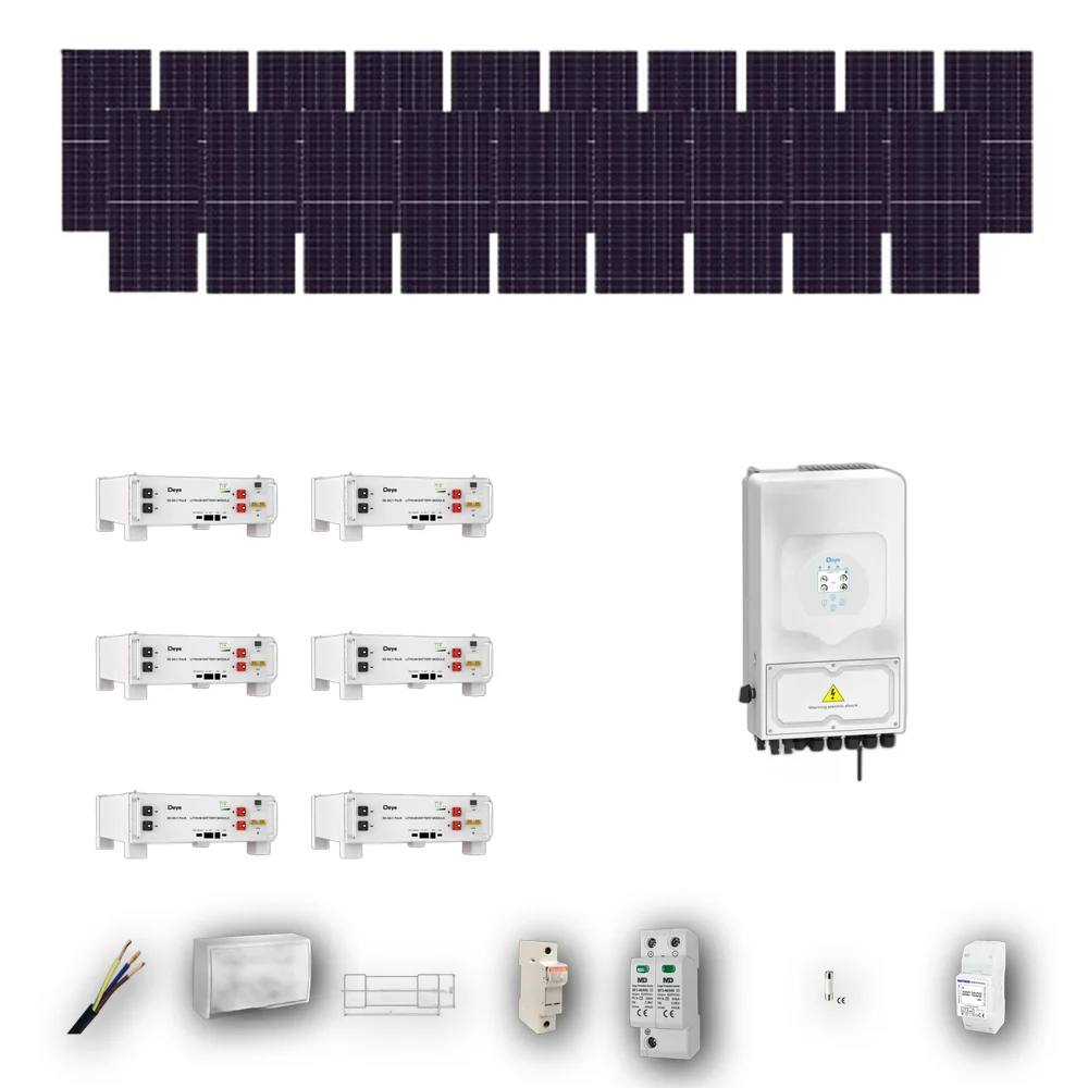 Kit Solar Autoconsumo Deye 10kW JA Solar 635Wp 6 Baterias Deye 5,12kWh 19 Paneles - CuencaSolar