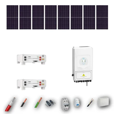 Kit Solar Autoconsumo Deye 6kW JA Solar 635Wp 2 Baterias Deye 5,12kWh 8 Paneles - CuencaSolar