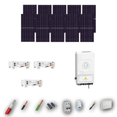 Kit Solar Autoconsumo Deye 6kW JA Solar 635Wp 3 Baterias Deye 5,12kWh 10 Paneles - CuencaSolar