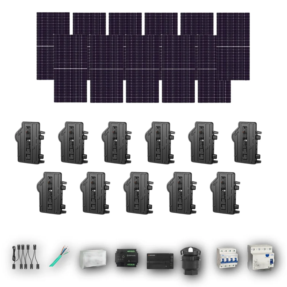 Kit Solar Autoconsumo Enphase 6,60 kWp JA Solar 600Wp bifacial Trifásico 11 Paneles - CuencaSolar