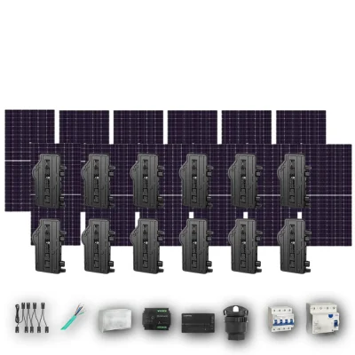 Kit Solar Autoconsumo Enphase 7,20 kWp JA Solar 600Wp bifacial Trifásico 12 Paneles - CuencaSolar