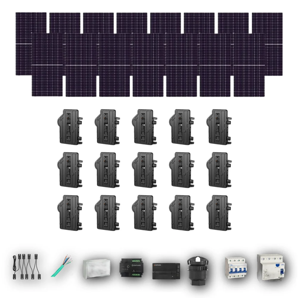Kit Solar Autoconsumo Enphase 9,00 kWp JA Solar 600Wp bifacial Trifásico 15 Paneles - CuencaSolar