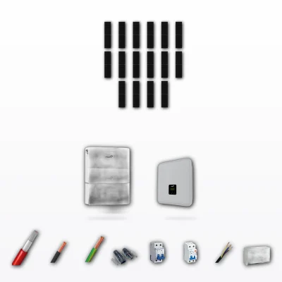 Kit Solar Autoconsumo FOX 10kW JA Solar 600Wp 2 Baterias FOX 24kWh 16 Paneles - CuencaSolar