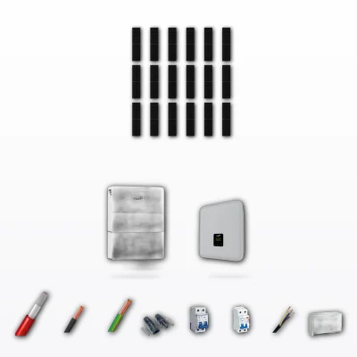 Kit Solar Autoconsumo FOX 10kW JA Solar 600Wp 2 Baterias FOX 24kWh 18 Paneles - CuencaSolar