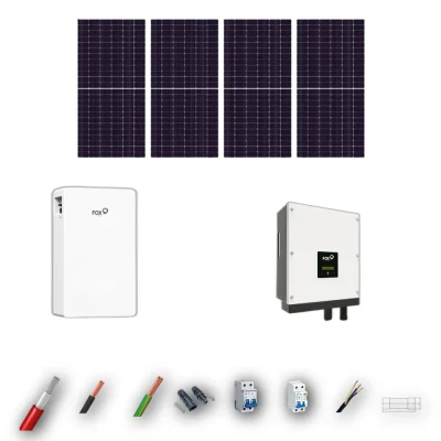 Kit Solar Autoconsumo FOX 3kW JA Solar 600Wp 1 Bateria FOX 6kWh 4 Paneles - CuencaSolar
