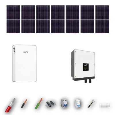Kit Solar Autoconsumo FOX-ESS 5kW JA Solar 600Wp 1 Bateria FOX-ESS 6kWh 7 Paneles - CuencaSolar