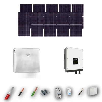 Kit Solar Autoconsumo FOX-ESS 6kW JA Solar 600Wp 1 Bateria FOX-ESS 12kWh 10 Paneles - CuencaSolar