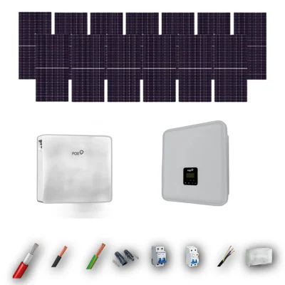 Kit Solar Autoconsumo FOX-ESS 8kW JA Solar 635Wp 1 Bateria FOX-ESS 12kWh 13 Paneles - CuencaSolar
