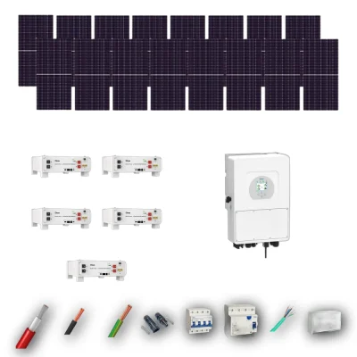Kit Solar Trifásico Aislada Deye 10kW JA Solar 600Wp 5 Baterias Deye 5,12kWh 16 Paneles - CuencaSolar