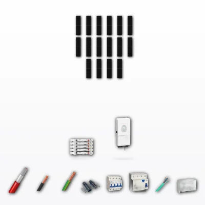 Kit Solar Trifásico Autoconsumo Deye 10kW JA Solar 600Wp 5 Baterias Deye 5,12kWh 16 Paneles - CuencaSolar