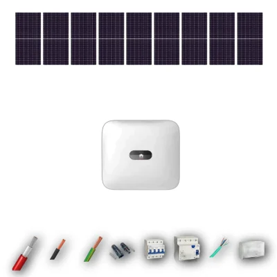 Kit Solar Trifásico Autoconsumo Huawei 4kW JA Solar 600Wp 9 Paneles - CuencaSolar