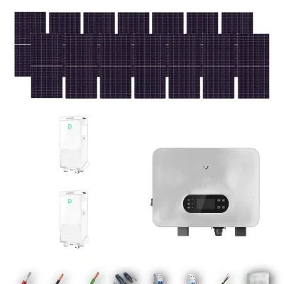 [TRINA630-RANGE-20260924] Kit Solar Aislada GoodWe Trina Solar 630Wp N-Type Bifacial ES Uniq 8 kW 2 Baterías Dyness PowerBrick Plus 32.14 kWh Monofásico 14 Paneles - CuencaSolar