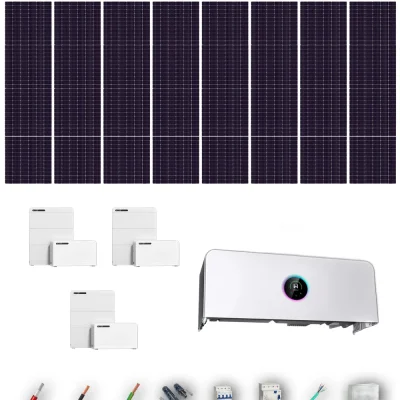 [TRINA630-RANGE-20260924] Kit Solar Aislada GoodWe Trina Solar 630Wp N-Type Bifacial ESA ETA 12 kW 3 Baterías GoodWe Lynx D G2 5,1 kWh 15.36 kWh Trifásico 24 Paneles - CuencaSolar
