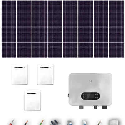 [TRINA630-RANGE-20260924] Kit Solar Aislada GoodWe Trina Solar 630Wp N-Type Bifacial ES Uniq 12 kW 3 Baterías GoodWe Lynx U G3 15 kWh Monofásico 24 Paneles - CuencaSolar