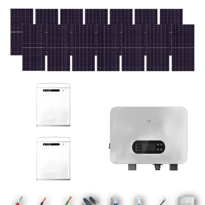 [TRINA630-RANGE-20260924] Kit Solar Aislada GoodWe Trina Solar 630Wp N-Type Bifacial ES Uniq 8 kW 2 Baterías GoodWe Lynx U G3 10 kWh Monofásico 14 Paneles - CuencaSolar