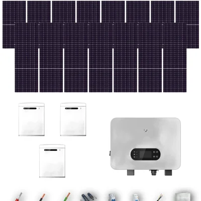 [TRINA630-RANGE-20260924] Kit Solar Aislada GoodWe Trina Solar 630Wp N-Type Bifacial ES Uniq 12 kW 3 Baterías GoodWe Lynx U G3 15 kWh Monofásico 22 Paneles - CuencaSolar