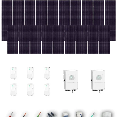 [TRINA630-RANGE-20260924] Kit Solar Trifásico Aislada Deye 40kW Trina Solar 630Wp 6xBatería Dyness 16kWh 58 Paneles - CuencaSolar